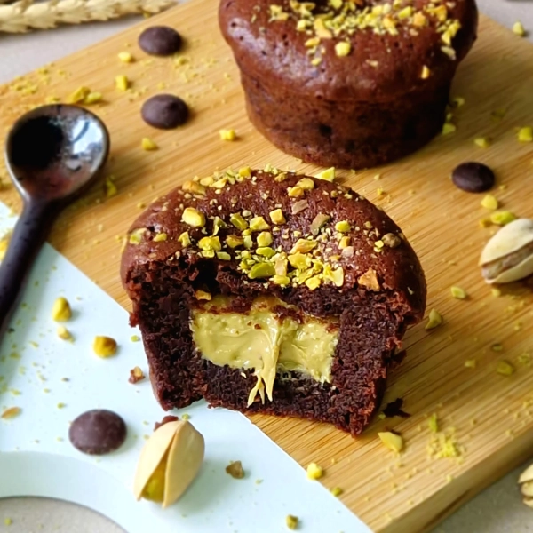 Fondant chocolat et pistache