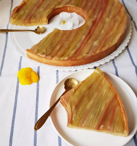 Tarte rhubarbe et frangipane
