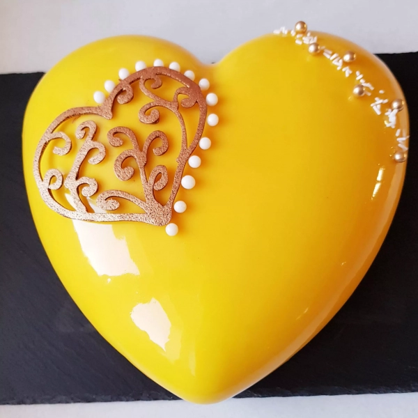 Entremet popcorn et caramel beurre salé