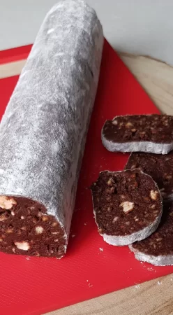 Saucisson au chocolat (trompe l'oeil)