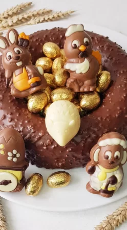 Nid de Pâques chocolat noisettes