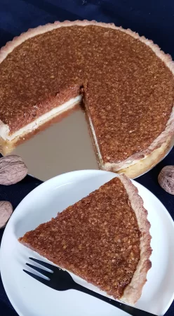Tarte caramel et noix