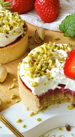 Tartelettes pistache et fraise