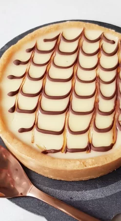 Tarte au chocolat blanc sans four