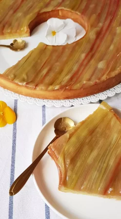 Tarte rhubarbe et frangipane