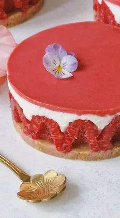 Cheesecake citron et framboise