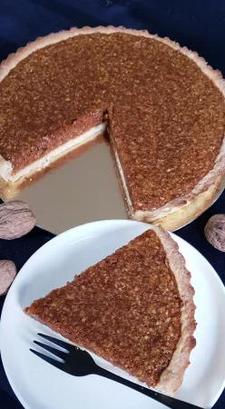 Tarte caramel et noix