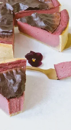 Flan à la framboise et balsamique
