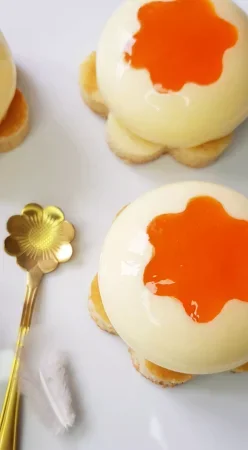 Entremet abricot et amande