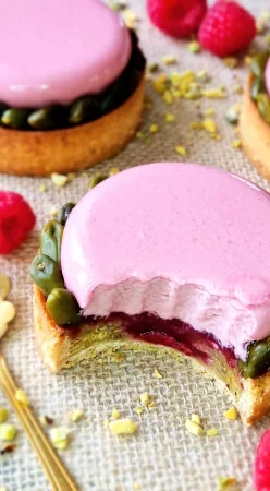 Tartelettes pistache et framboise