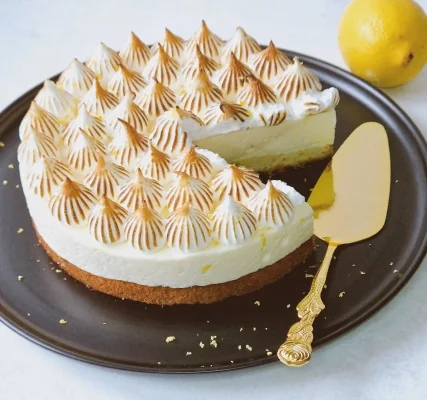 Gâteau mousse citron meringué