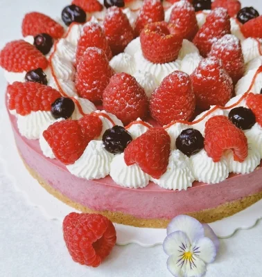 Gâteau mousse aux fruits rouges