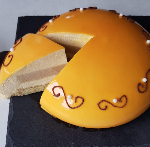 Entremet mirabelles et speculoos
