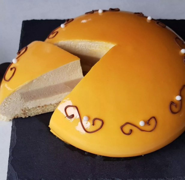 Entremet mirabelles et speculoos