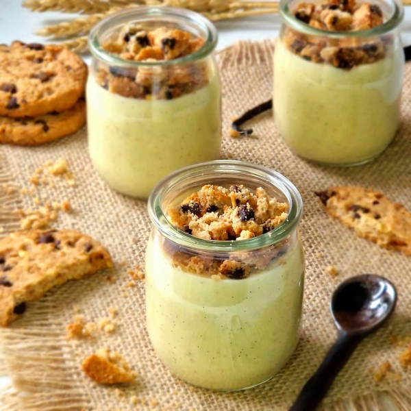 Crème vanille et cookies