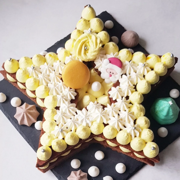 Number cake vanille