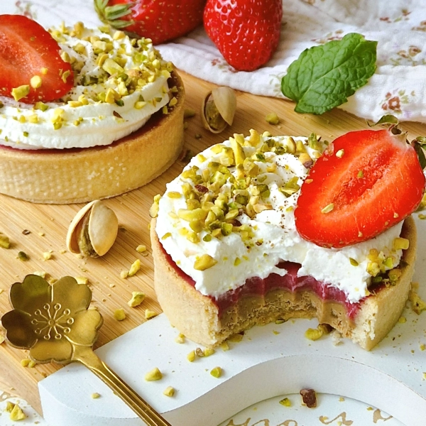 Tartelettes pistache et fraise