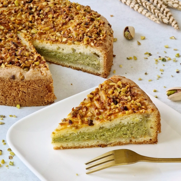 Gâteau basque à la pistache