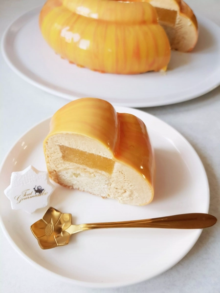 Entremet abricot et dulcey