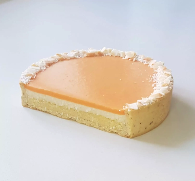 Tarte coco, passion et mangue