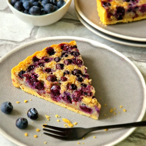 Tarte amandes et myrtilles