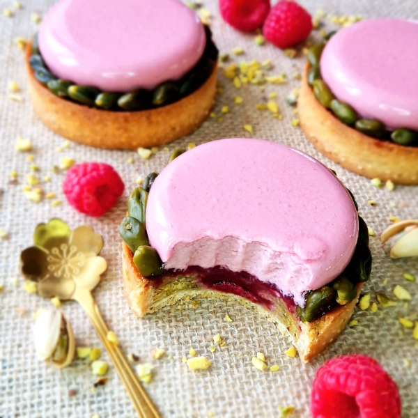 Tartelettes pistache et framboise
