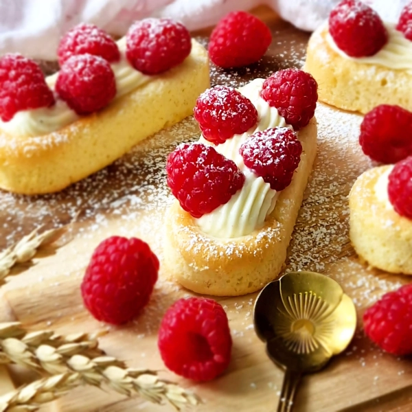 Barquettes vanille et framboises